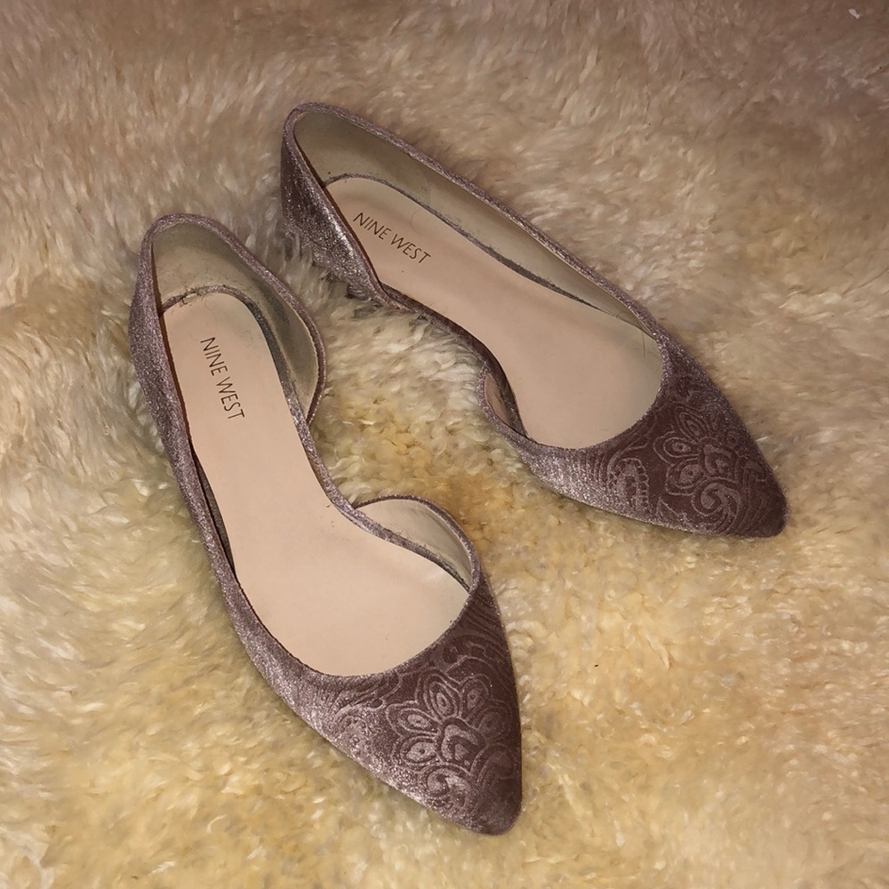 Nine West velvet flats